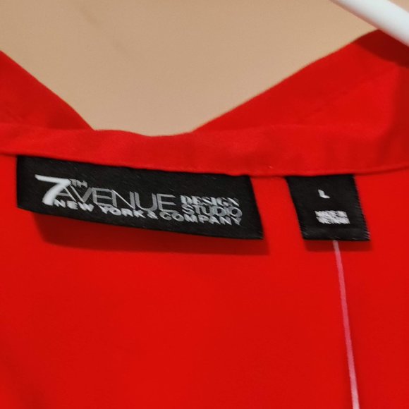 Red Button Down Blouse from NY & Co - Picture 3 of 4